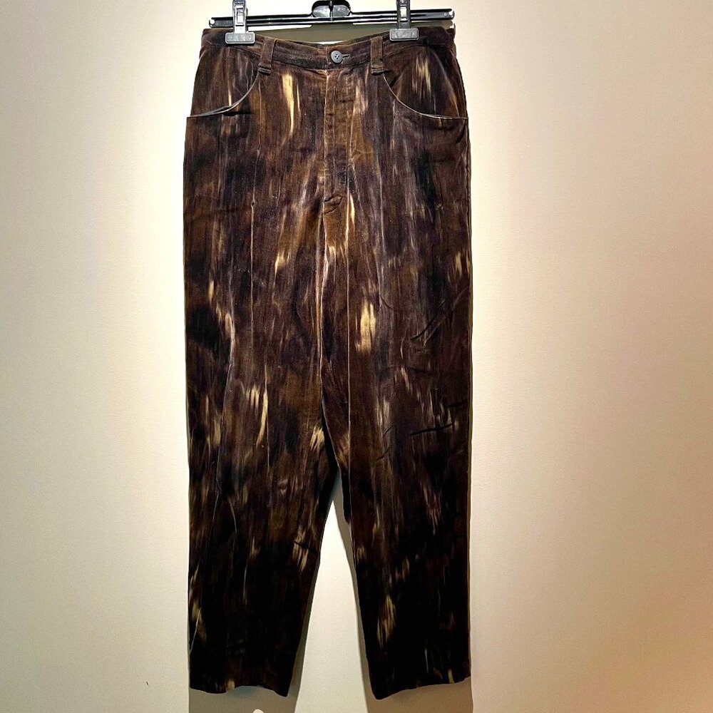 Issey Miyake Plantation Velvet 100% Cotton Pants Sz M Made in Japan